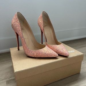 Size 38 Christian Louboutins So Kate glitter dragonfly